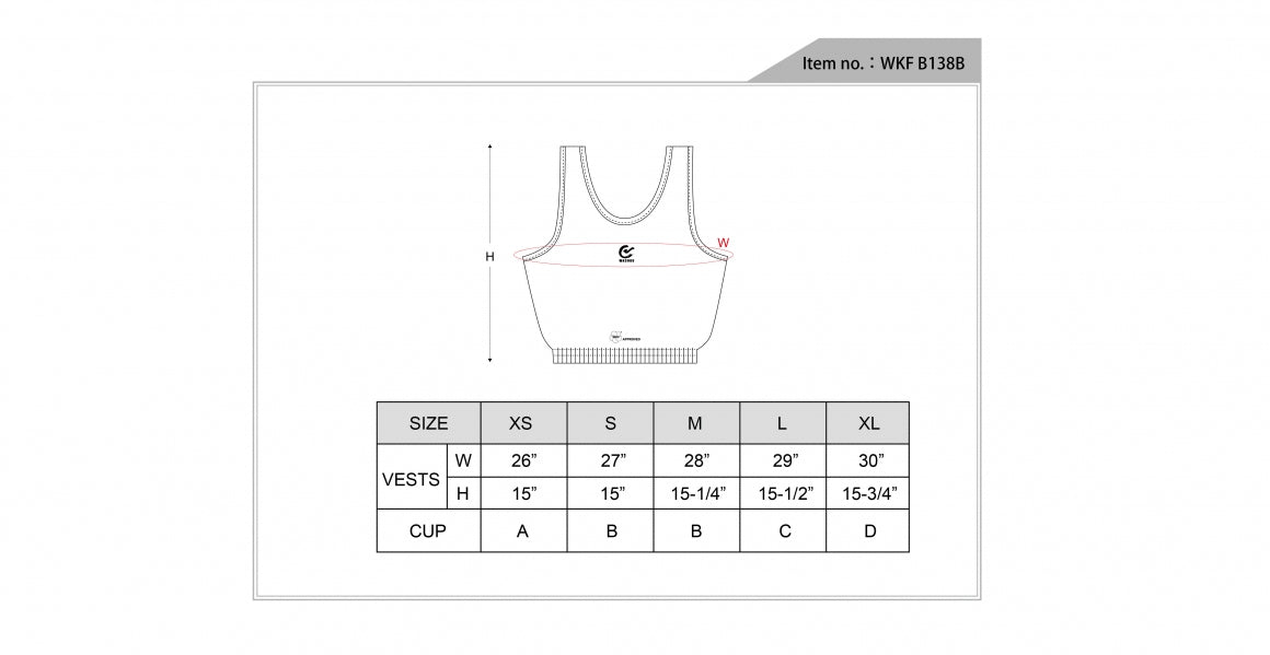 WKF Approved Karate Ladies Chest Guard