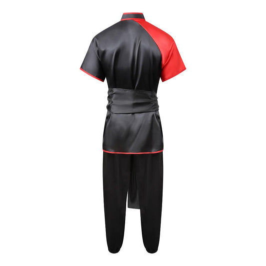Competition Wushu Silk Uniform - Black/Red