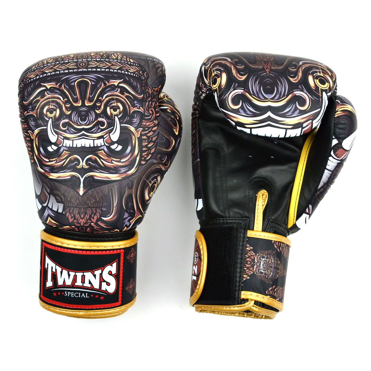 Twins Yakthai Boxing Gloves Black-Gold