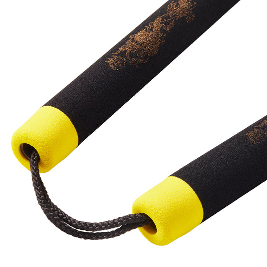 NR-009: Foam Nunchaku with Cord Black / Yellow Tips