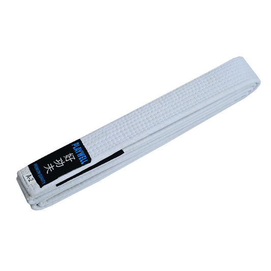 Playwell Kids  BJJ Pro Deluxe  Ju Jitsu Belt - White