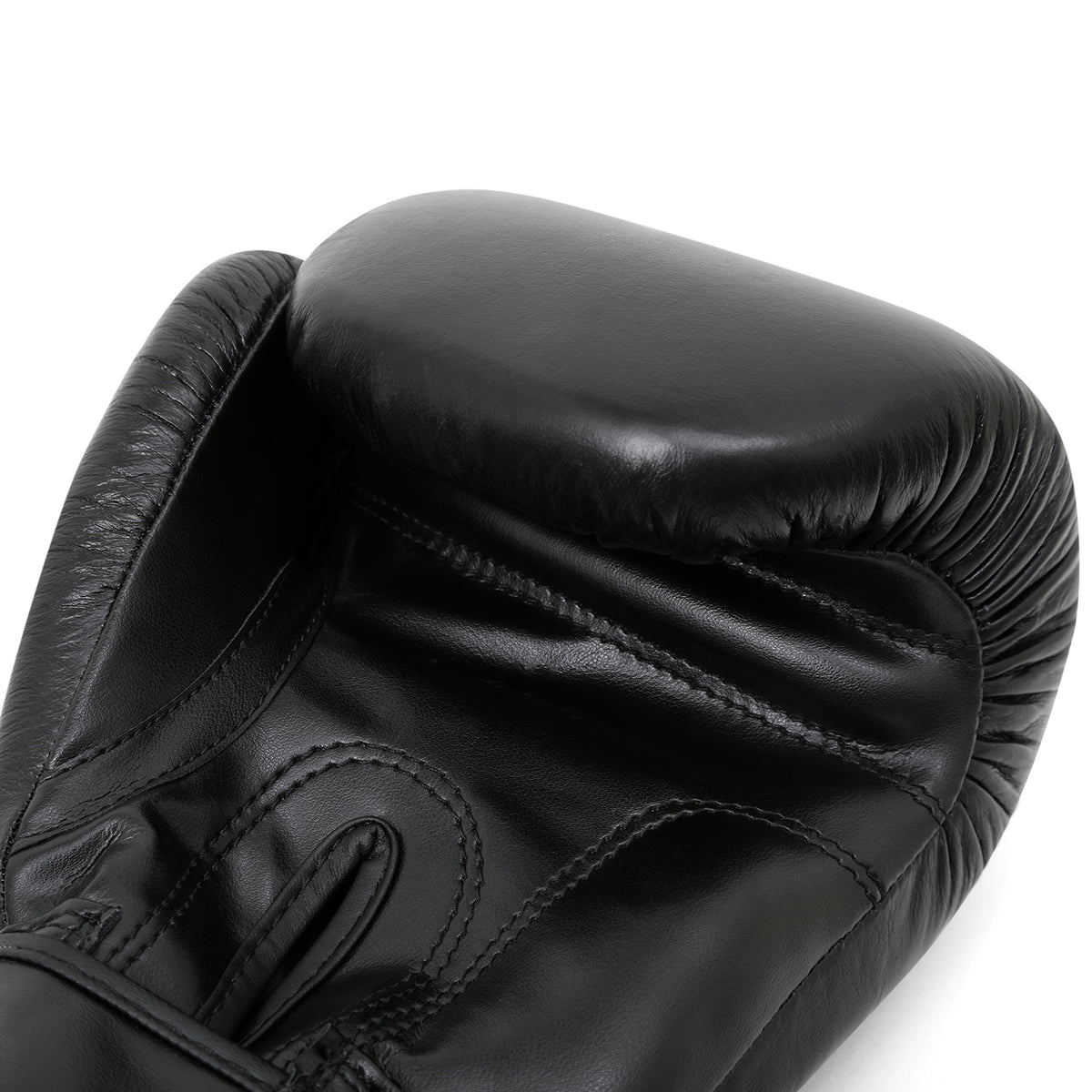 Boxing Gloves Leather - With Free Boxing Wraps - Black - 4oz