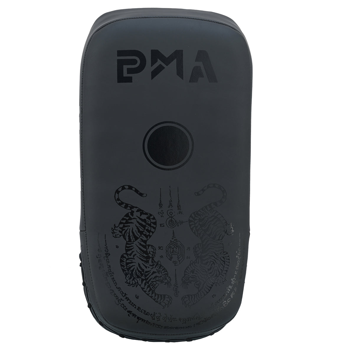 Playwell Matte "Twin Tiger" Curved Thai Pad - Black - Pair