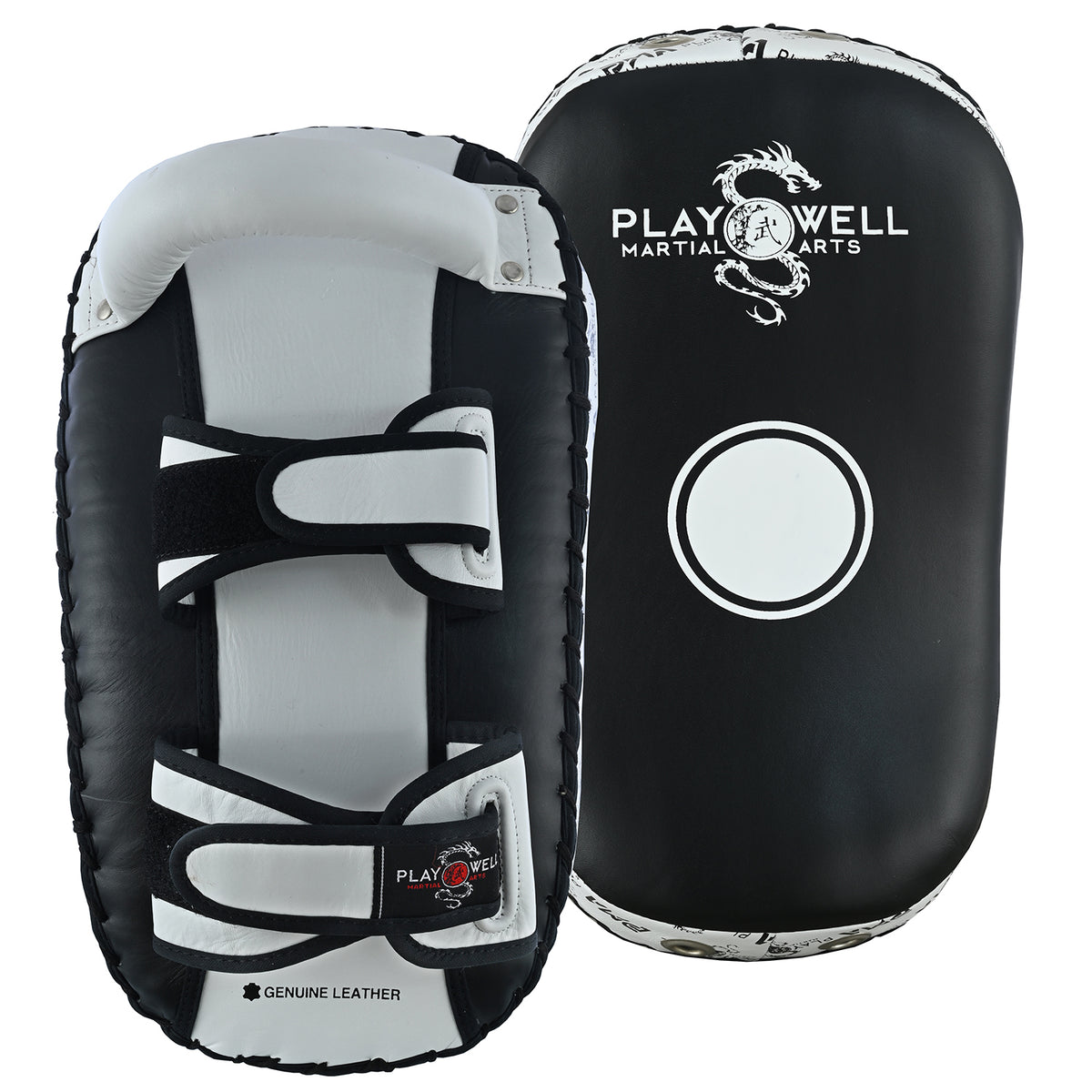Playwell Elite "Logos V2" Leather Curved Thai Pad - Single