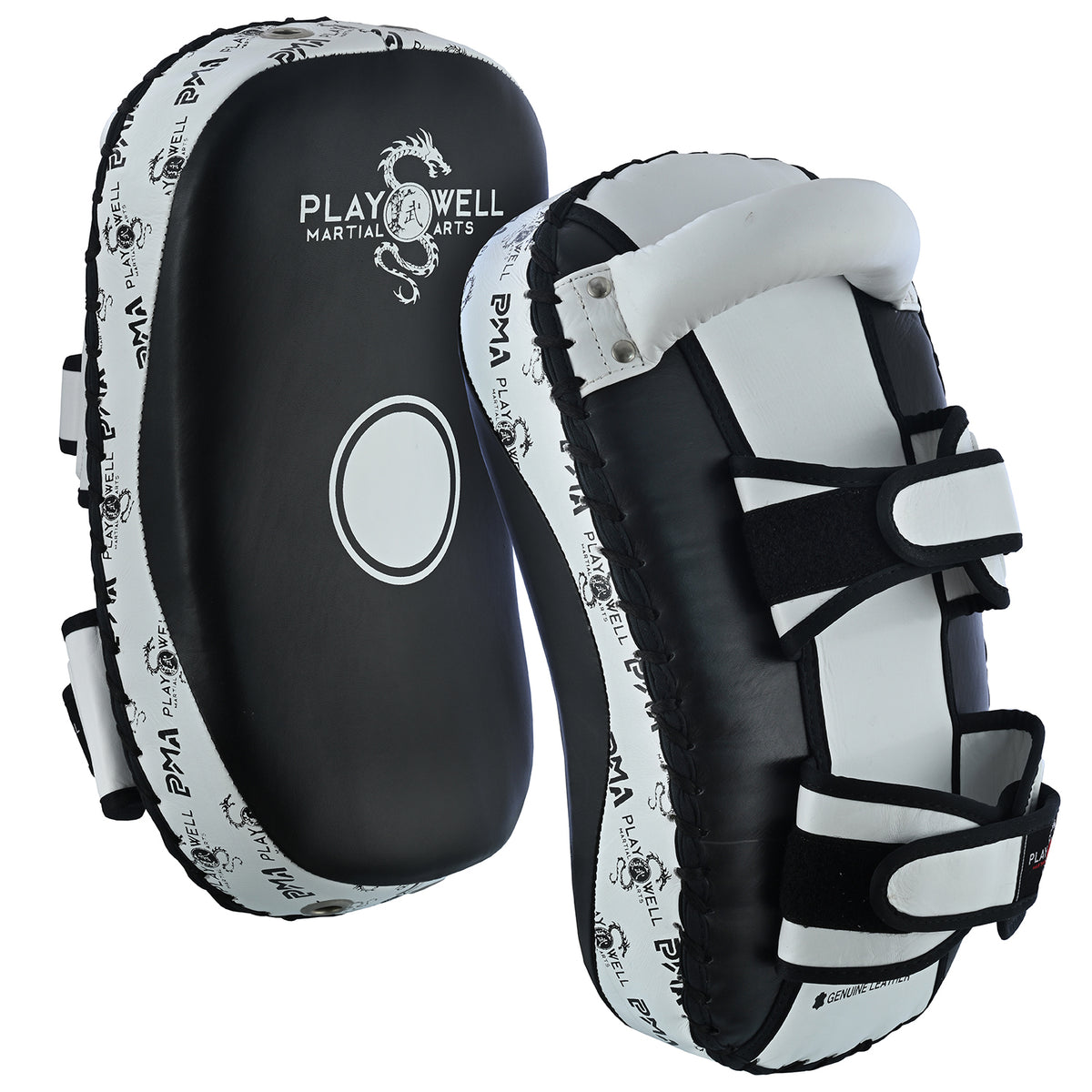 Playwell Elite "Logos V2" Leather Curved Thai Pad - Single