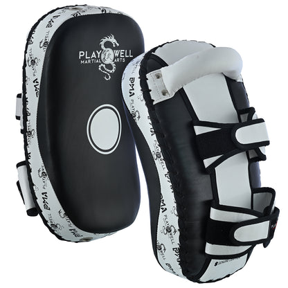 Playwell Elite "Logos V2" Leather Curved Thai Pad - Single