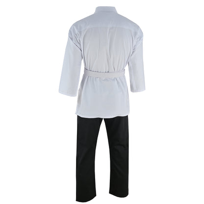 Karate Uniform Mixed Childrens: White / Black Trousers - SALE