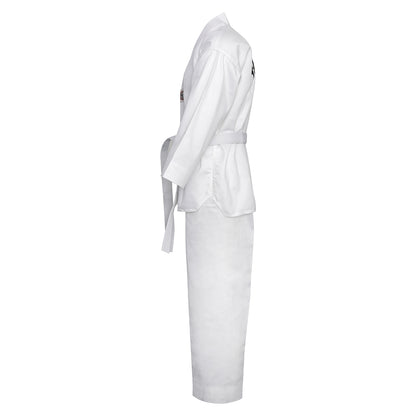 Korean Taekwondo Uniform: White V-Neck: Children's ( Plain Back