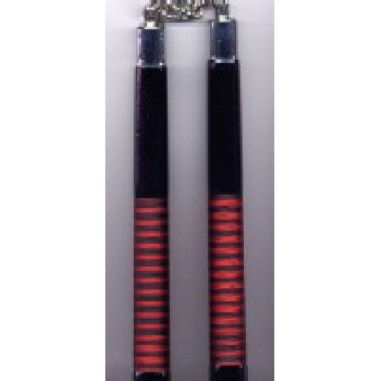 NR-049: Nunchaku Wood with B/B Metal Chain and Red String