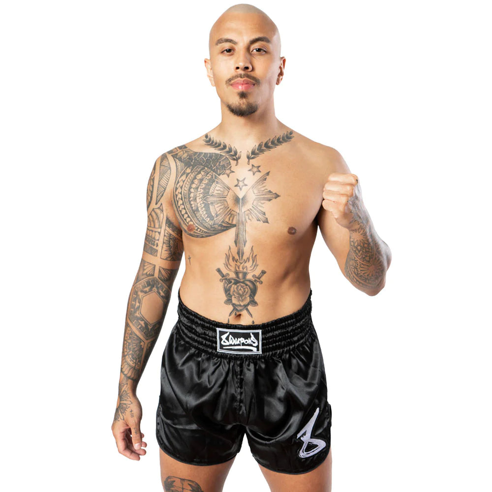 8 Weapons Strike Muay Thai Shorts - Black