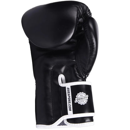 8 Weapons Unlimited Muay Thai Boxing Gloves - Black/White