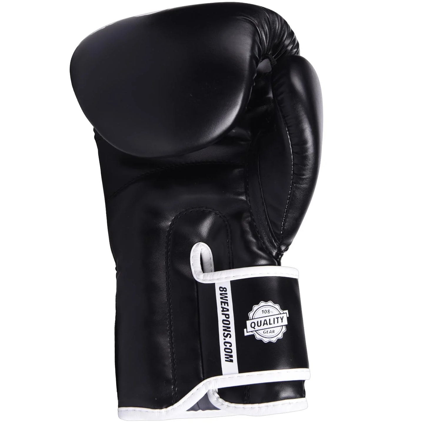 8 Weapons Unlimited Muay Thai Boxing Gloves - Black/White