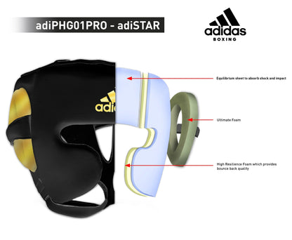 Adidas Adistar Pro Boxing Head Guard - White
