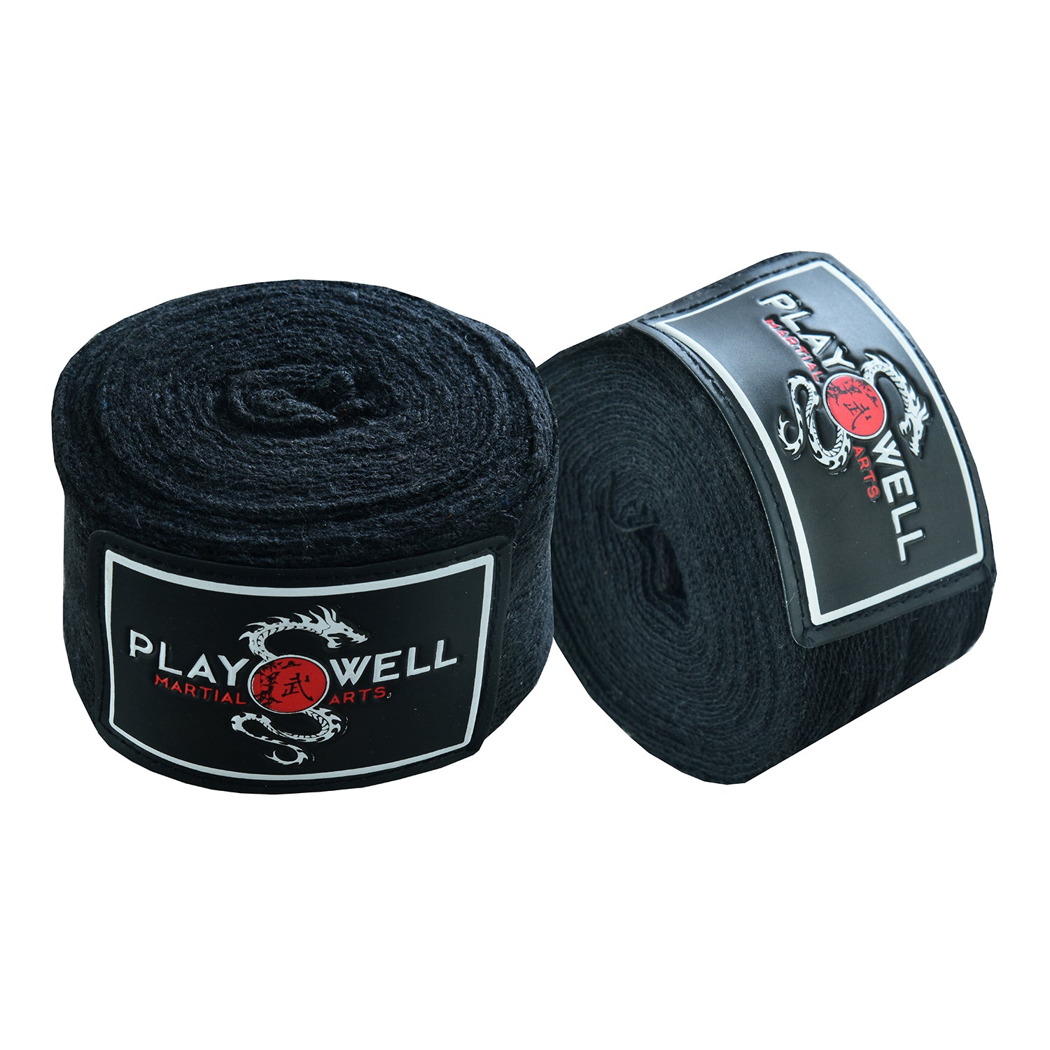 Boxing Elasticated Cotton Black Hand Wraps  - 5M