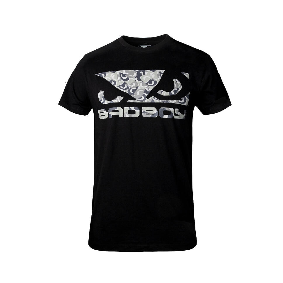 Bad Boy Camo Filled Logo T Shirt - Black