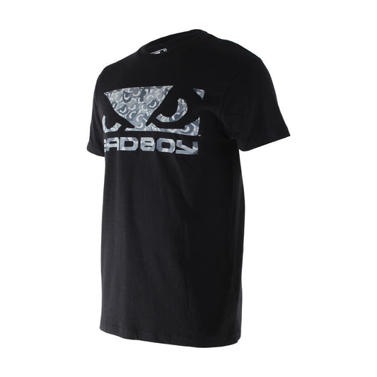 Bad Boy Camo Filled Logo T Shirt - Black