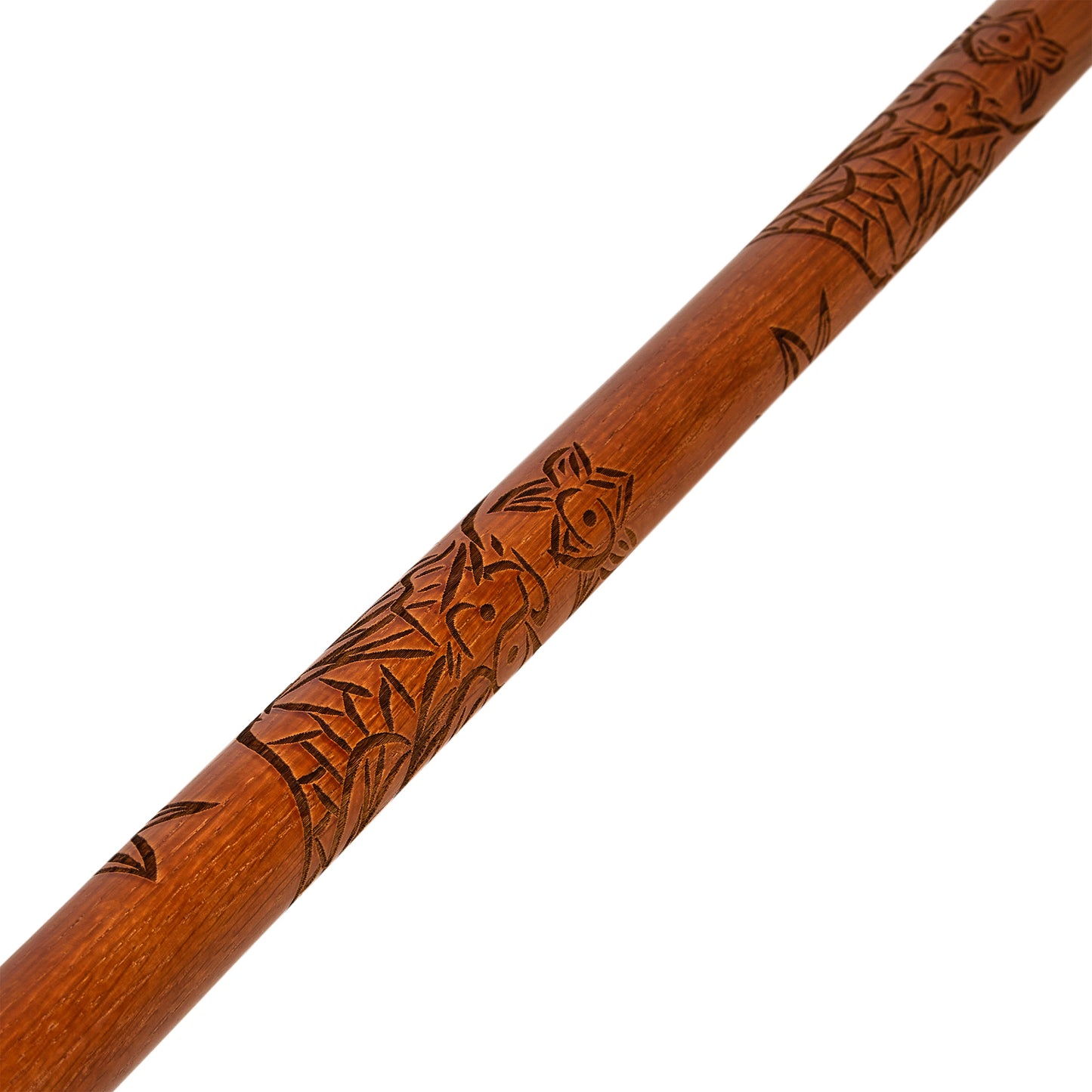 Jo Staff Red Oak Carved Dragon