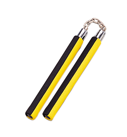 NR-022: Foam Nunchaku with Chain Two Tone. Yell/ Black