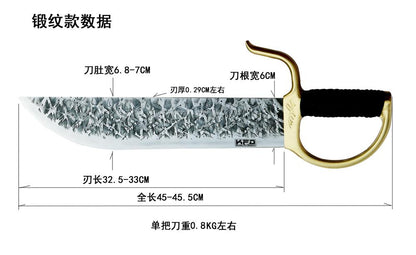 Masters Hand Forged Deluxe Blade Wing Chun Knives - LBK0176GDW