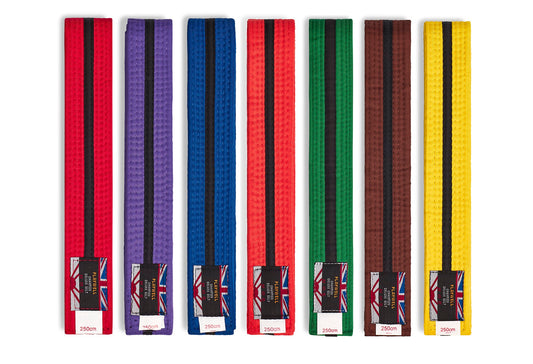 Grade Belt: Coloured with Black Stripe