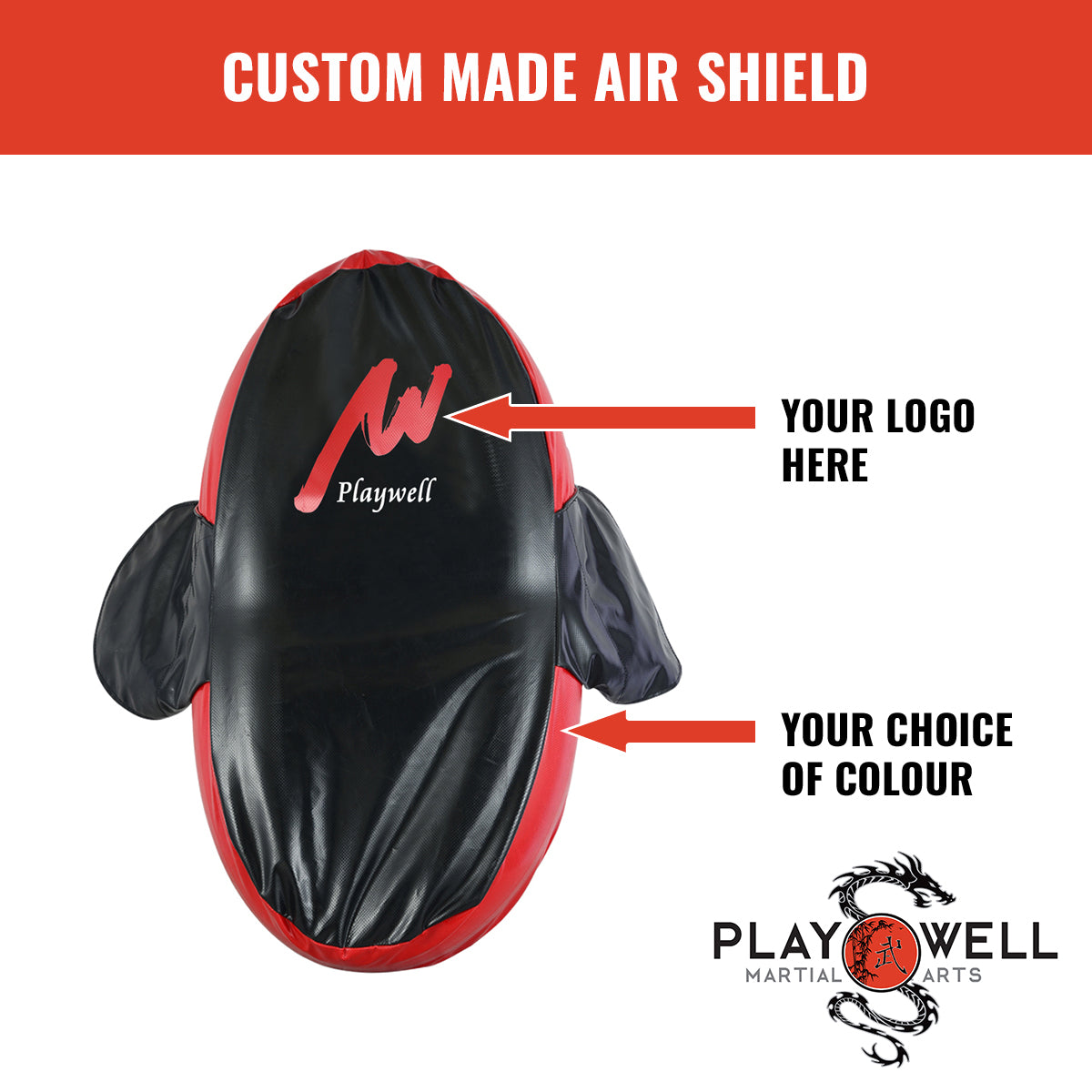 Custom Made Martial Arts Air Shields  - Your Logo