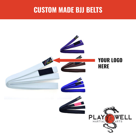 Custom Made Martial Arts BJJ Belts  - Your Logo