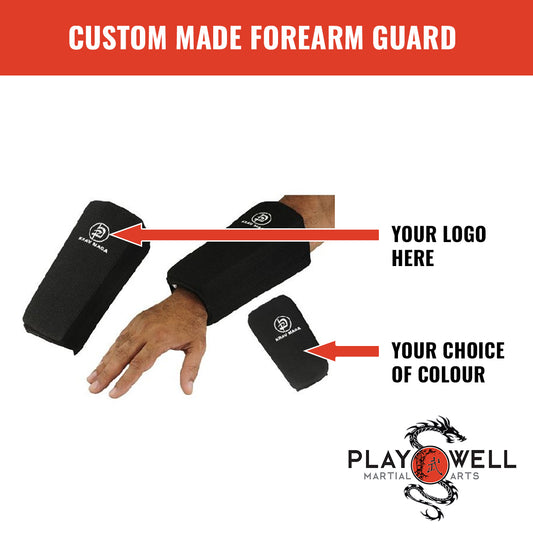 Custom Made Martial Arts Elasticated Forearm Pads  - Your Logo