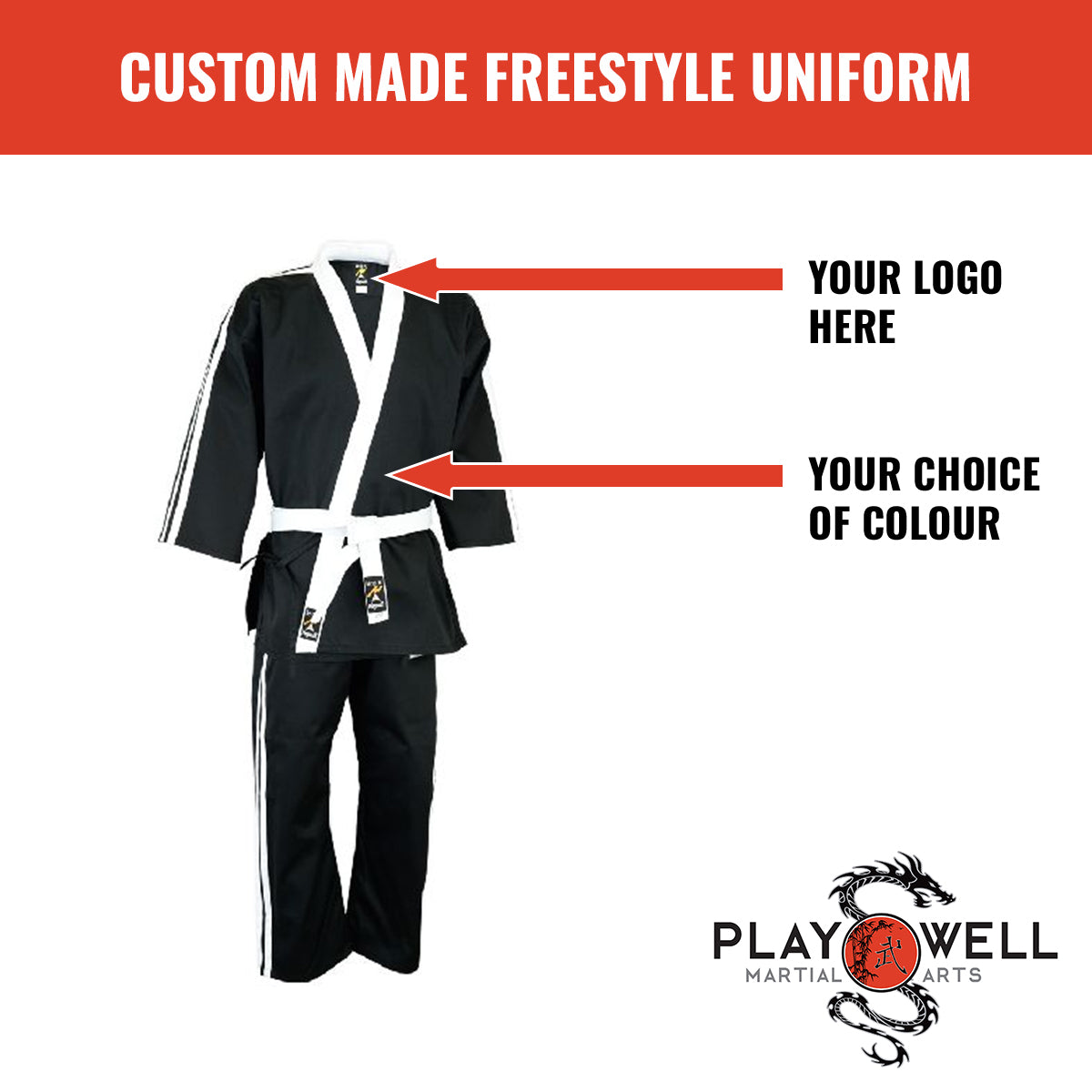 Custom Made Martial Arts Uniforms  - Your Logo