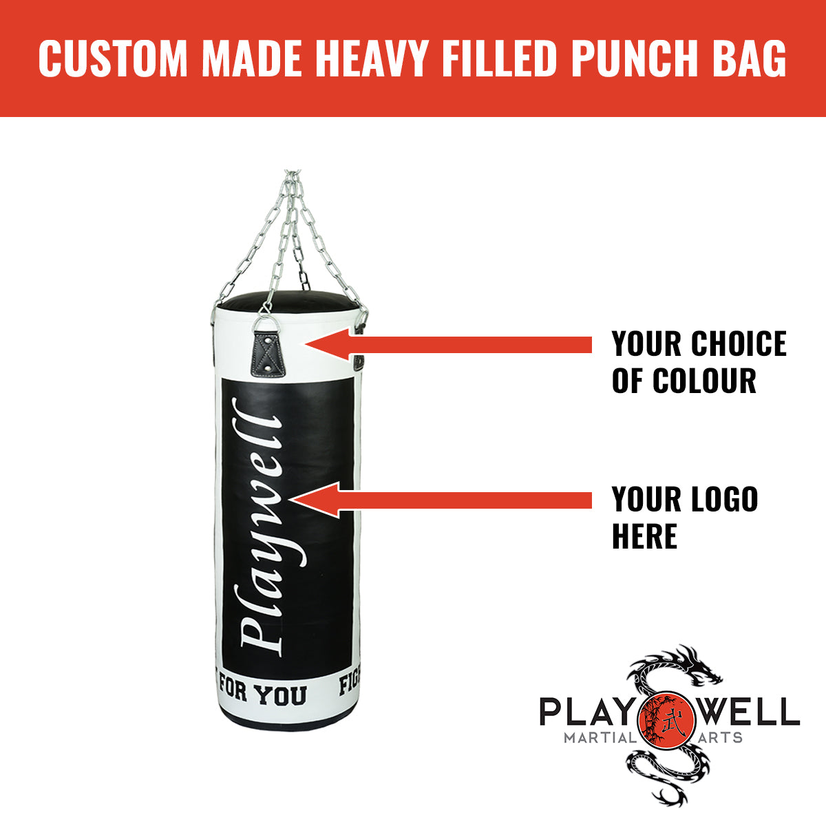 Custom Made Martial Arts Boxing Punch Bags   - Your Logo