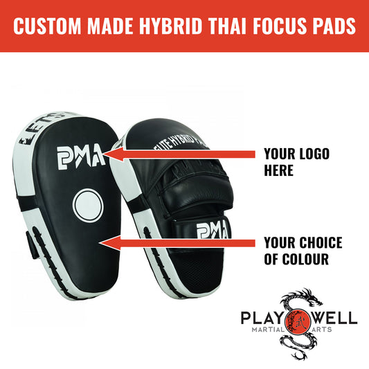 Custom Made Martial Arts Hybrid Focus Pads  - Your Logo