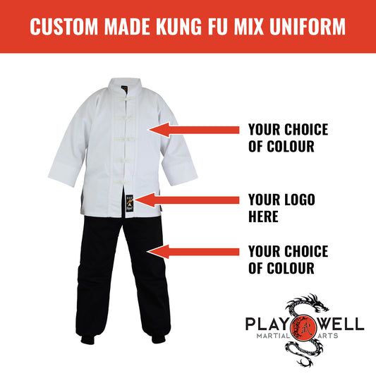 Custom Made Martial Arts Kung Fu Mixed Uniform   - Your Logo