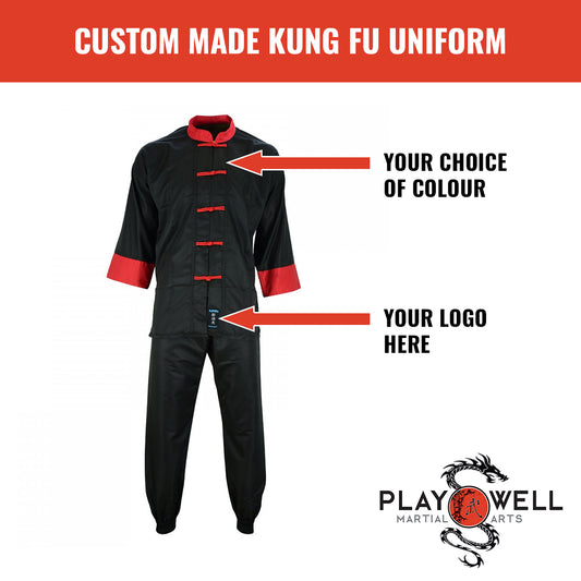 Custom Made Martial Arts Kung Fu Uniform Microfibre -  Your Logo