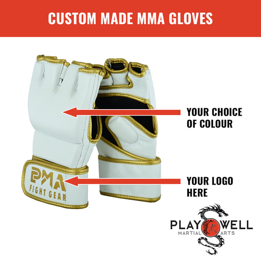 Custom Made Martial MMA Gloves  V2 -  Your Logo