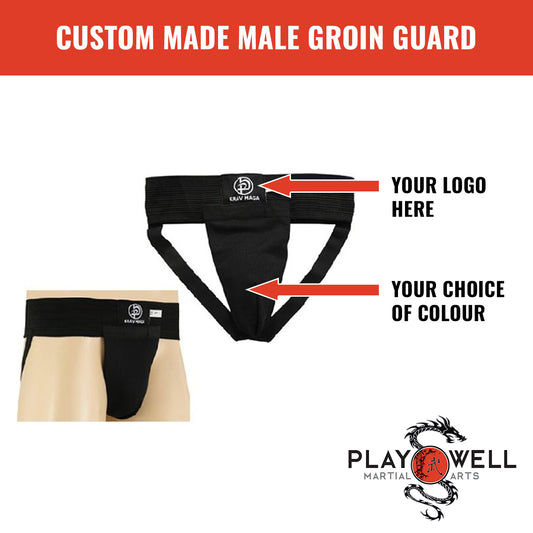 Custom Made Martial Arts Elasticatred Groin Guards  -  Your Logo