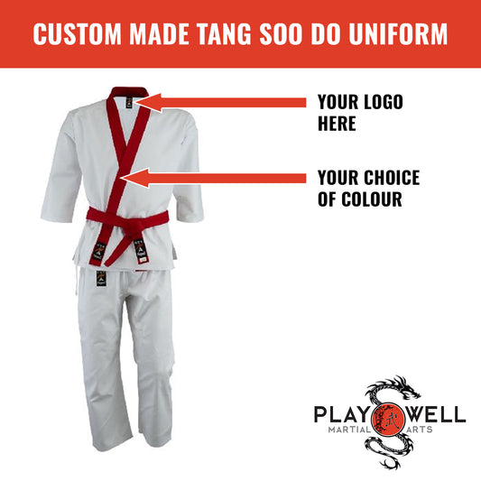 Custom Made Martial Arts  Tang Soo do Uniform 9oz  -  Your Logo