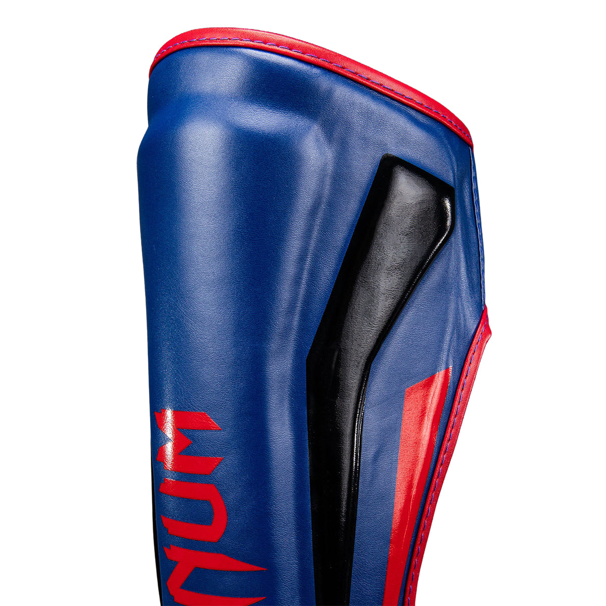 Venum Muay Thai Stand Up Elite Shin Guards - Deep Blue/Red