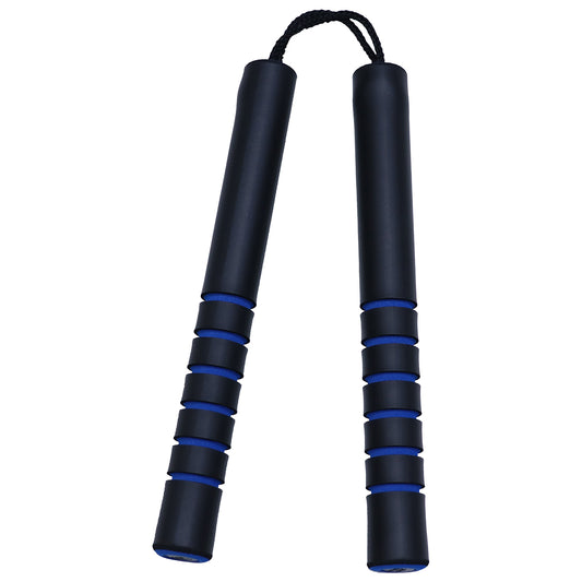 NR-028: Foam Nunchaku Cord With Grip : Blue grips  ( E128)