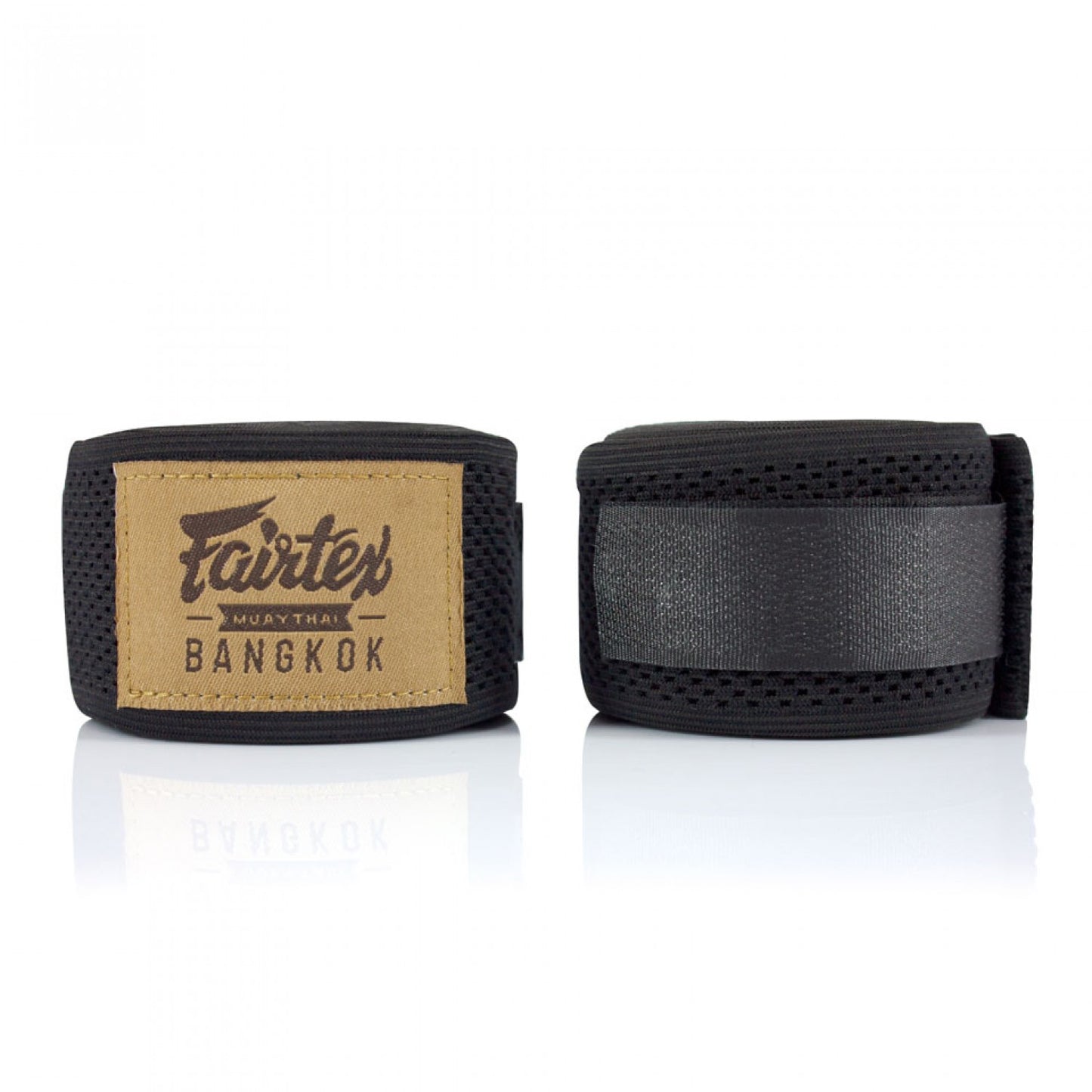 Fairtex Black Mesh Hand Wraps  - 4.5M