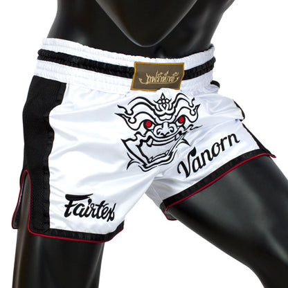 Fairtex Vanorn Slim Cut Muay Thai Shorts - White