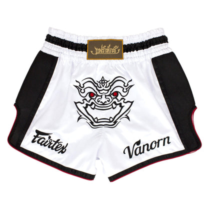Fairtex Vanorn Slim Cut Muay Thai Shorts - White