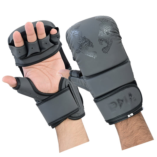 Playwell MMA "Twin tiger" 7oz Sparring Gloves - Grey