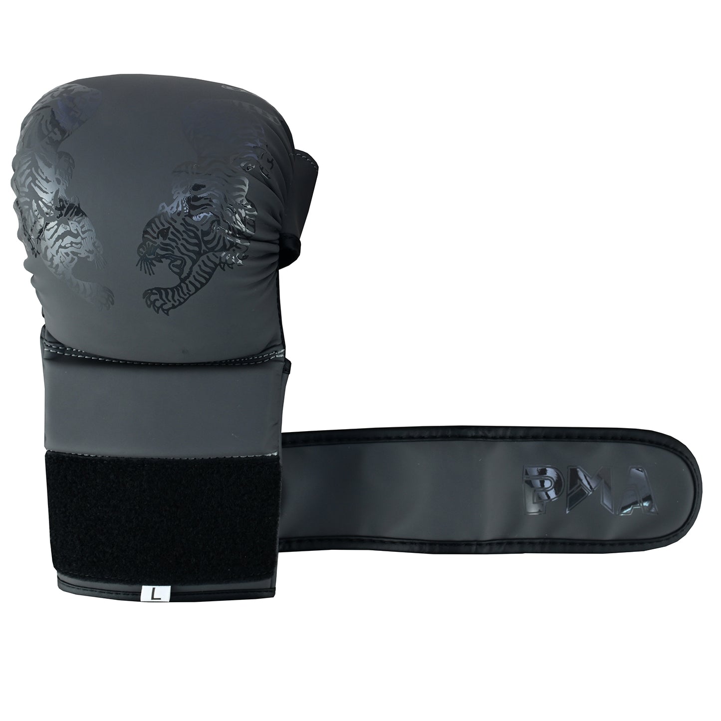 قفازات التدريب بلايويل إم إم إيه "توين تايجر" 7 أونصة - رمادي