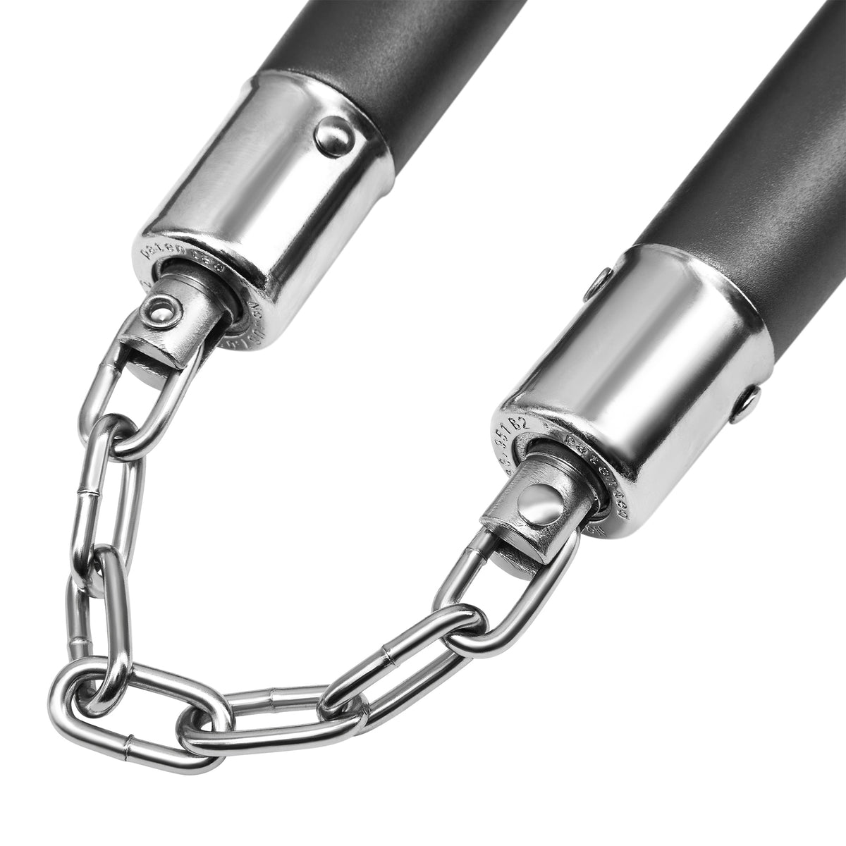Heavy Aluminium Nunchaku With Chain: Dark Grey