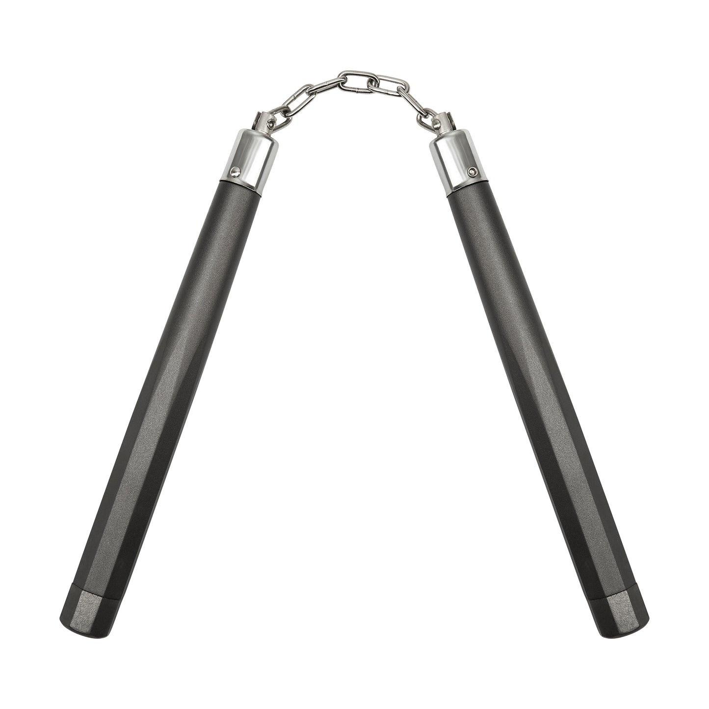 Heavy Aluminium Nunchaku With Chain: Dark Grey