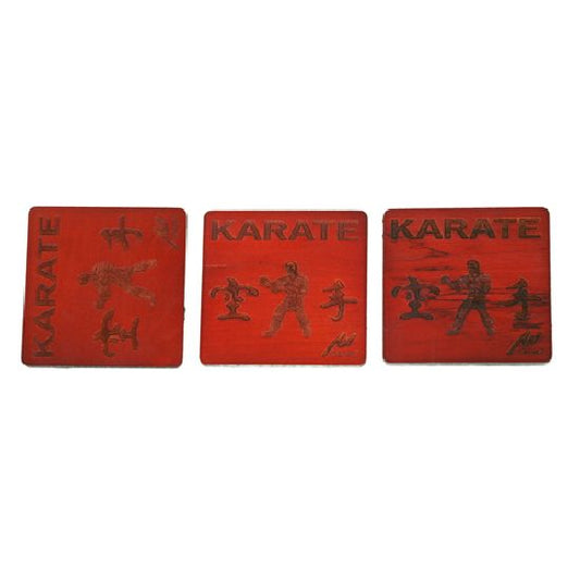 Wooden Coasters - Karate ( set of 3 )