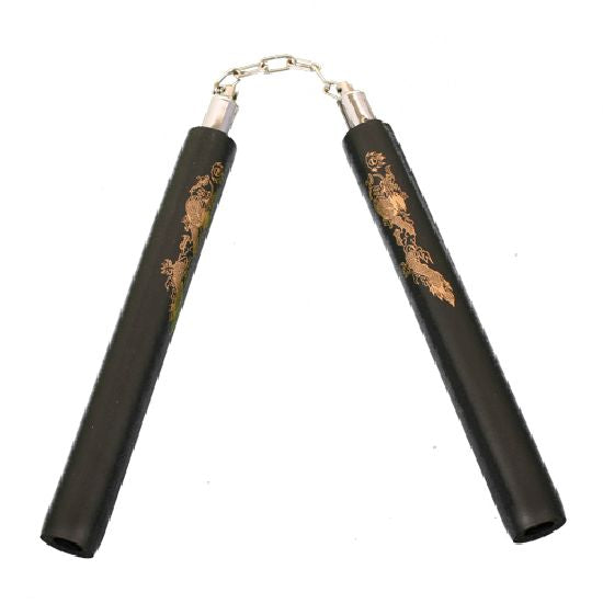 NR-028: Foam Nunchaku with Metal B/Bearing. All Black - PRE