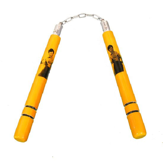 Yellow Bruce Lee Nunchaku Wooden  NR-038