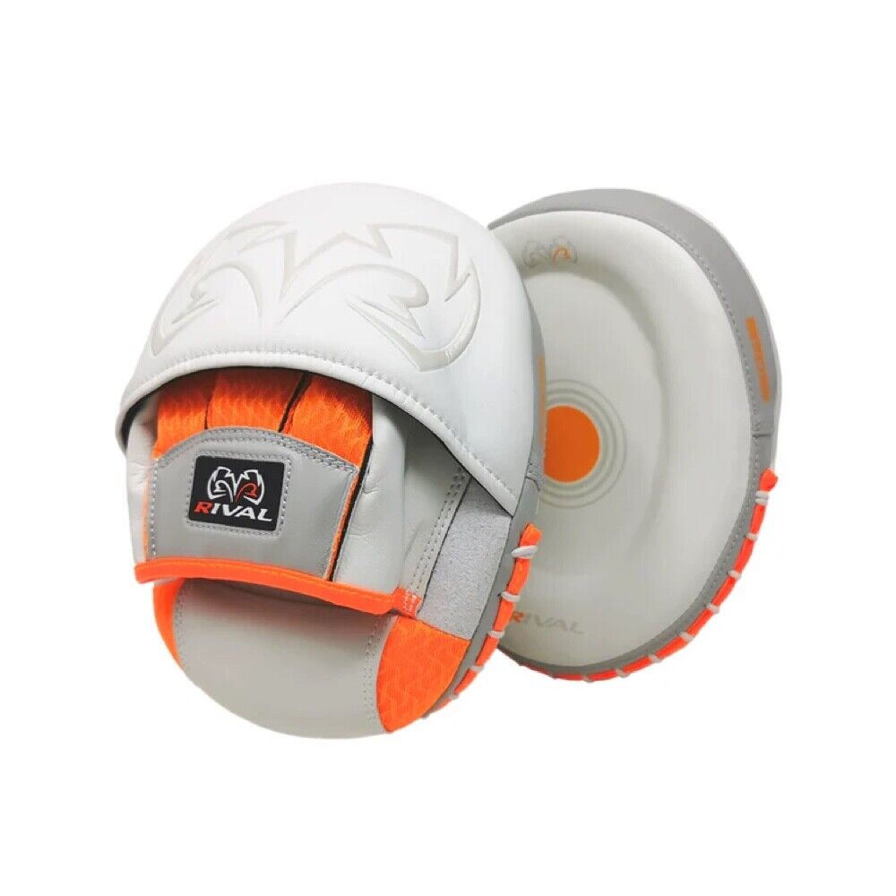 Rival Boxing RPM80 Impulse Focus Punch Mitts - White/Orange