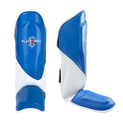 PMA K1 Series Leather Muay Thai Boxing Gloves & Shin Pads Set