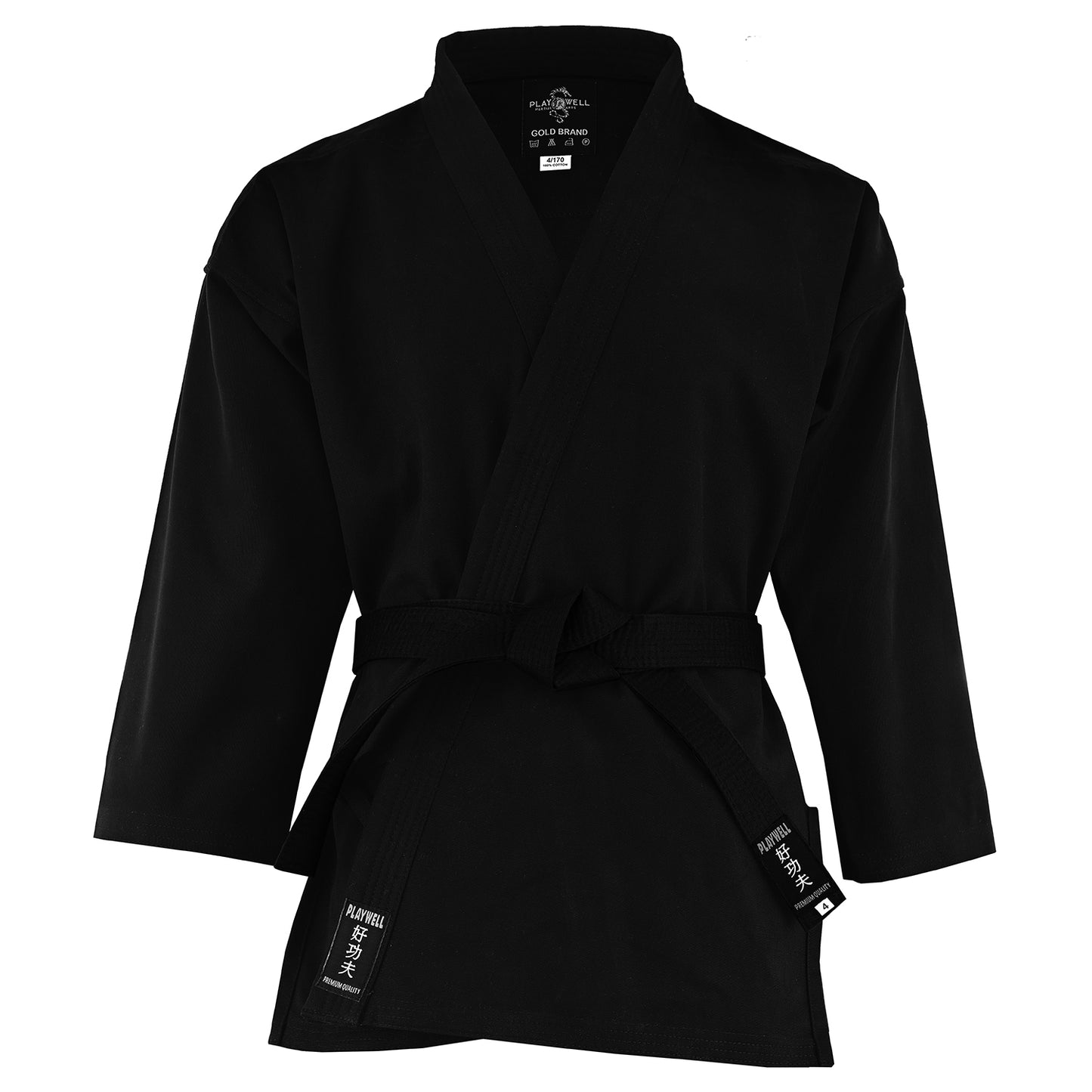 Karate 16oz Gold Brand Heavyweight Suit - Black